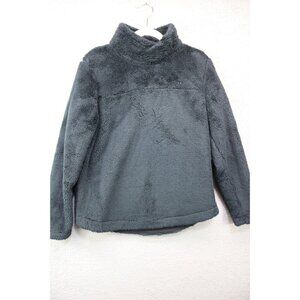 Vineyard Vines Black Plush Fleece Mock Neck Sweater-Size‎ Small-Oversized